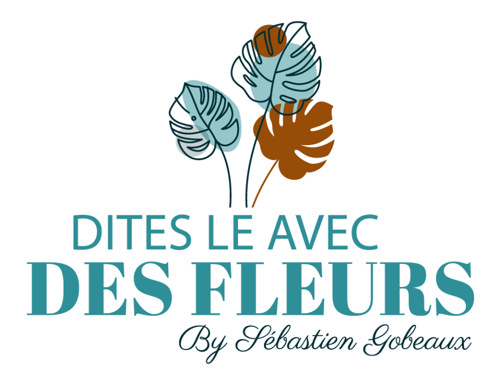 Logo dites le avec des fleurs